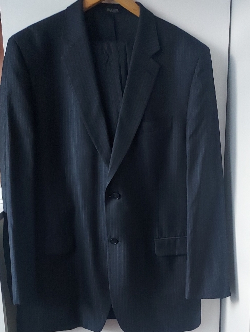 Classic Men's Black Pinstripe Suit